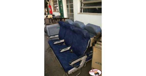 Banco executivo de avião 3 lugares