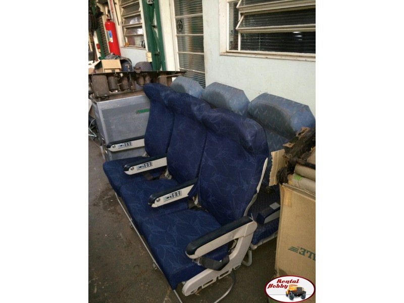 Banco executivo de avião 3 lugares